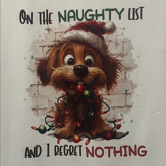 Chase White Naughty List Dog T-Shirt - Picture 2 of 4
